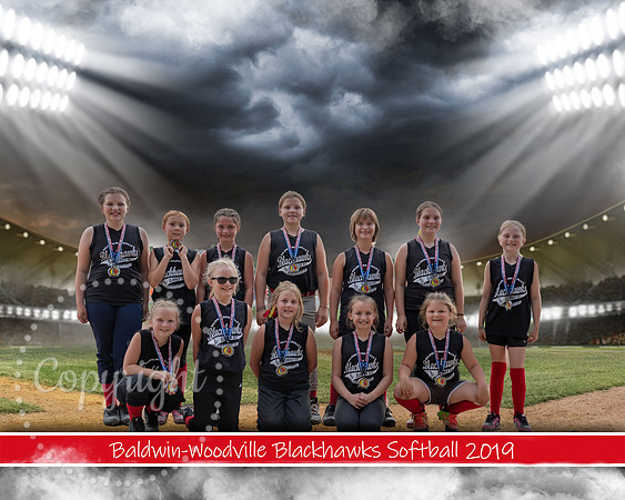 8x10 softball team photo